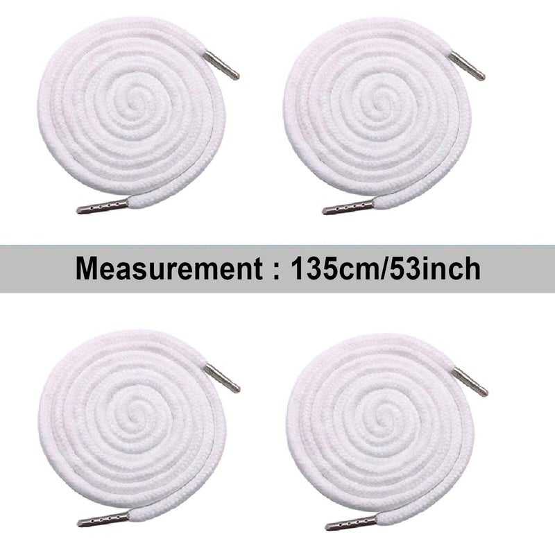 Luckkyme 20 Pack Replacement Drawstrings Drawcords for Pants Sweatpants Hoodies Scrubs Jackets Shorts Tool 53" Long (White) - Image 3